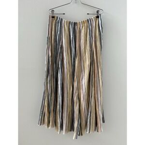 New Directions Neutral Multicolored Stripped Maxi Skirt Women's Size Xl